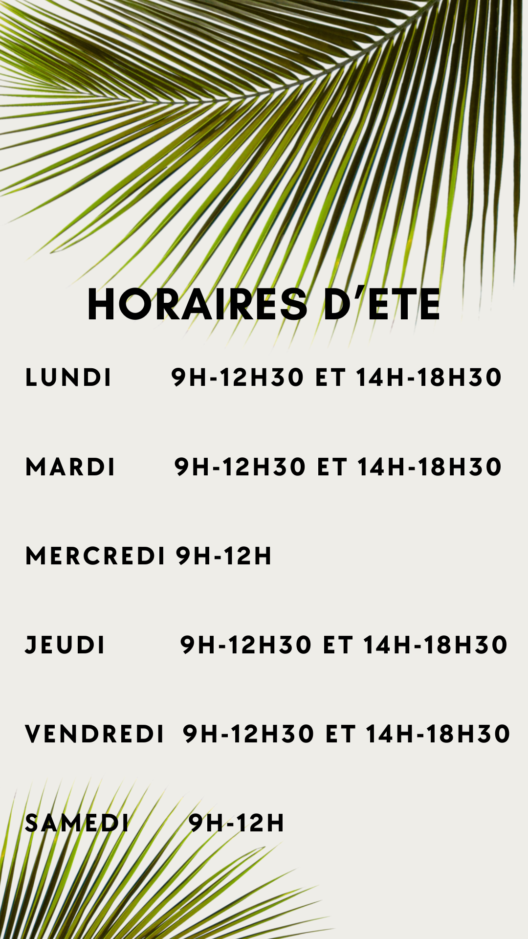 horaires d'été